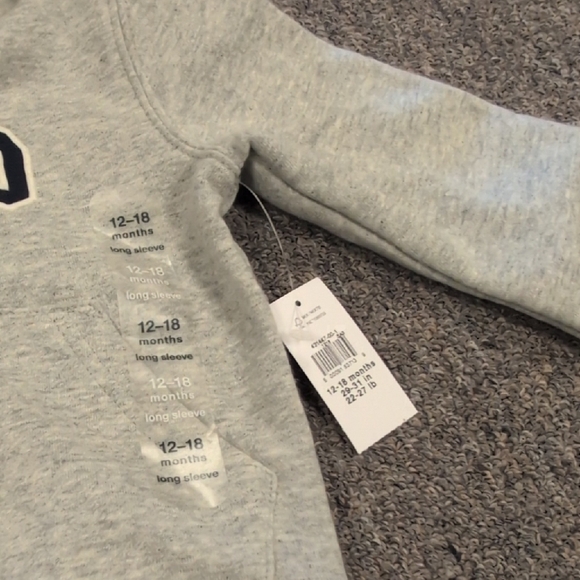 GAP Kids Light Gray Zip-Up Hoodie - Picture 3 of 5
